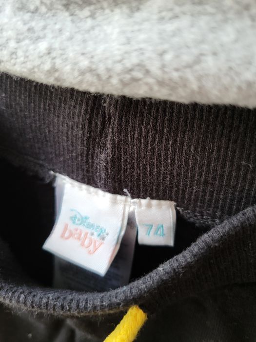 Komplet, spodnie dresowe, dresy i bluza długi rękaw 74, disney, czarne