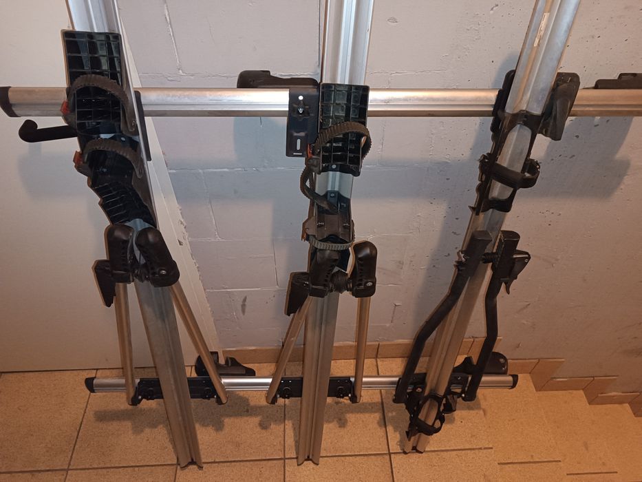 Bagażnik na relingi plus uchwyty na 3 rowery,komplet