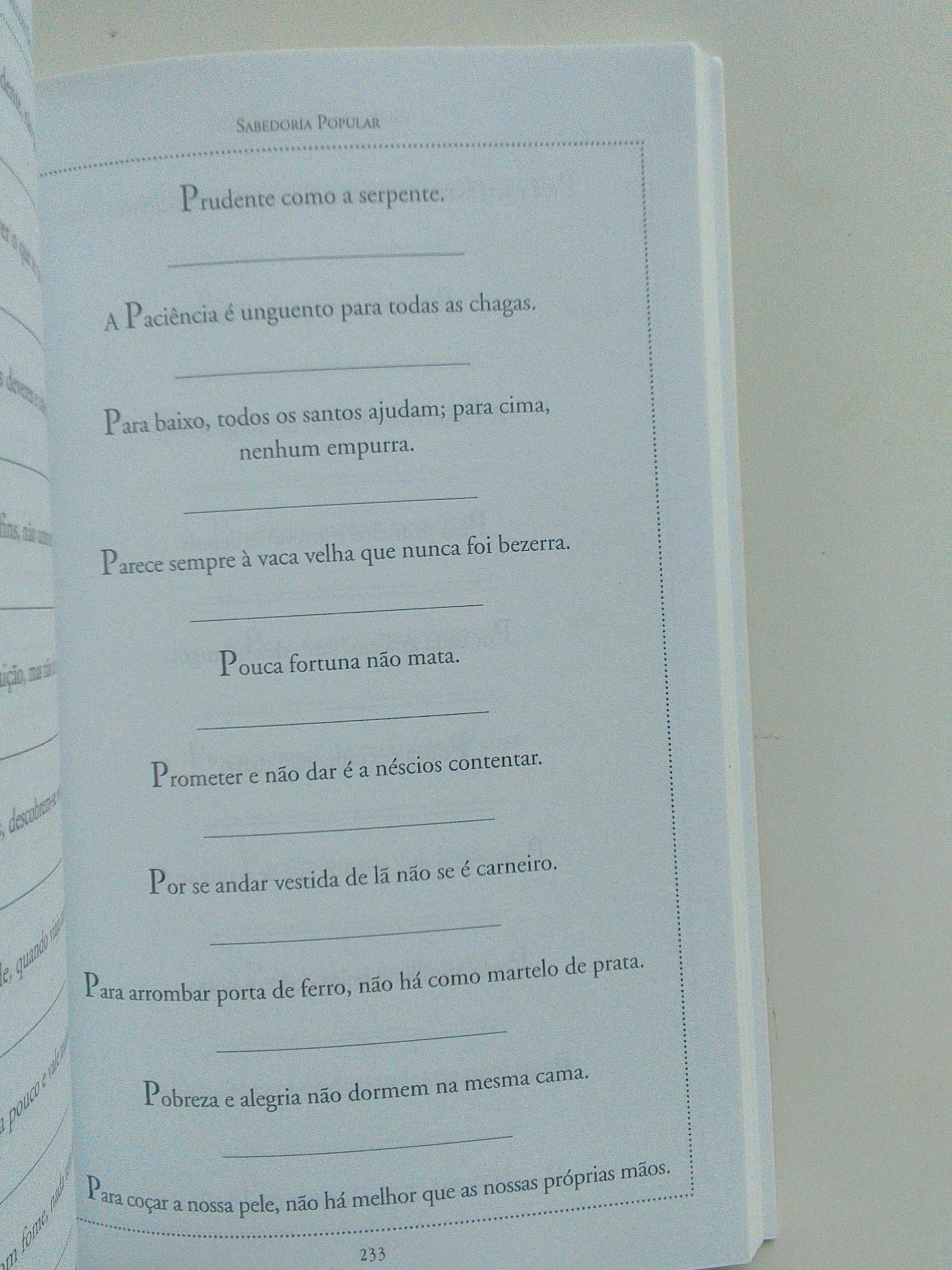 Sabedoria Popular Provérbios e alguns ditos II série