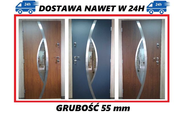 Drzwi zewnętrzne 80, 90 model "MIRIAM 2" NOWE, POLSKIE