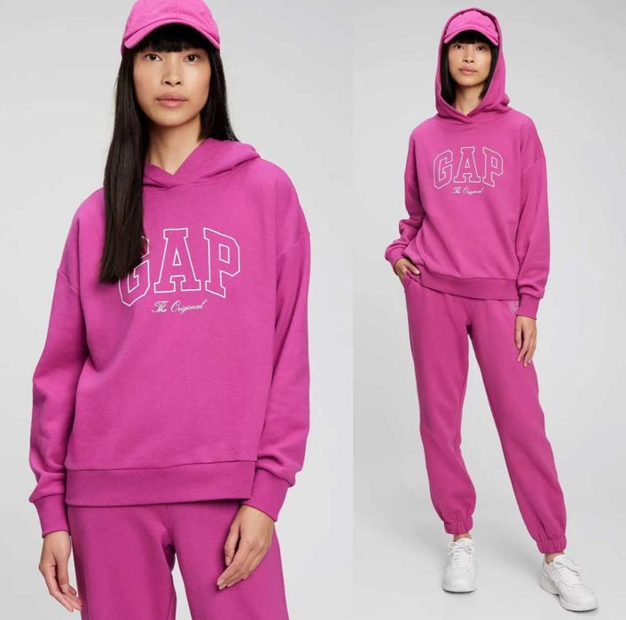 GAP nowa bluza z kapturem w kolorze fuksji mocny róż