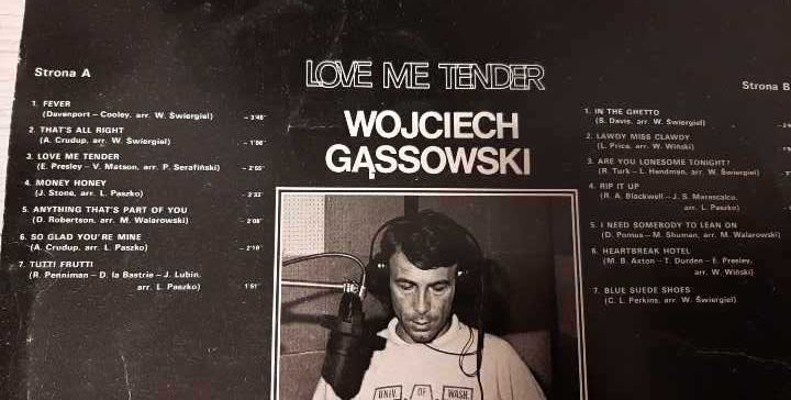 Wojciech Gąssowski "Love Me Tender" - płyta winylowa