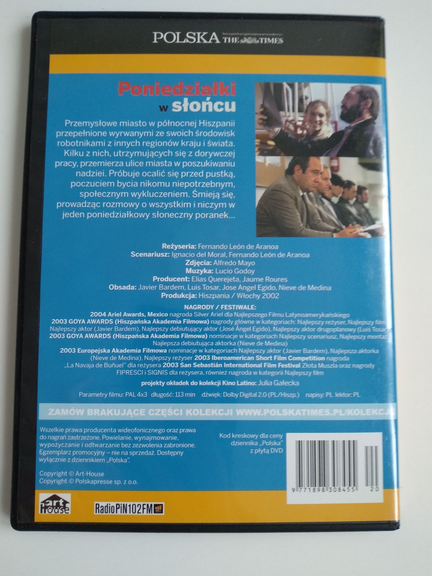 Poniedziałki w słońcu - reż. Fernando León de Aranoa - DVD