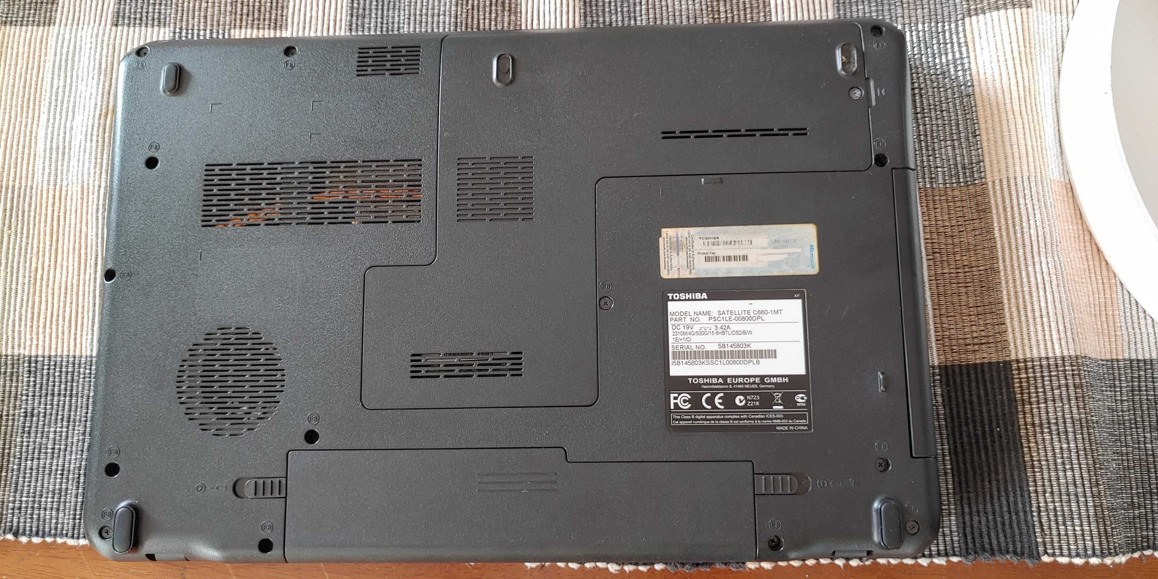 Laptop Toshiba C660 i3/4GB/SSD240/Windows 10