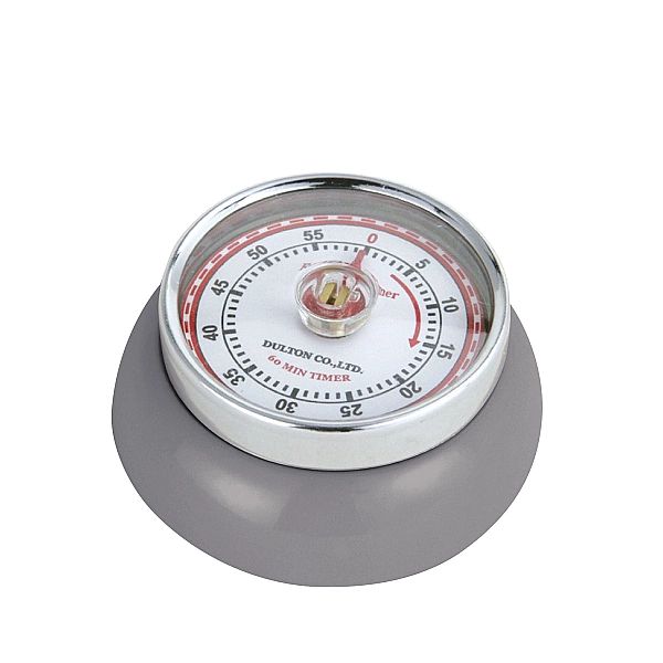Timer Zassenhaus Speed mechaniczny, śred. 7x3 cm, szary