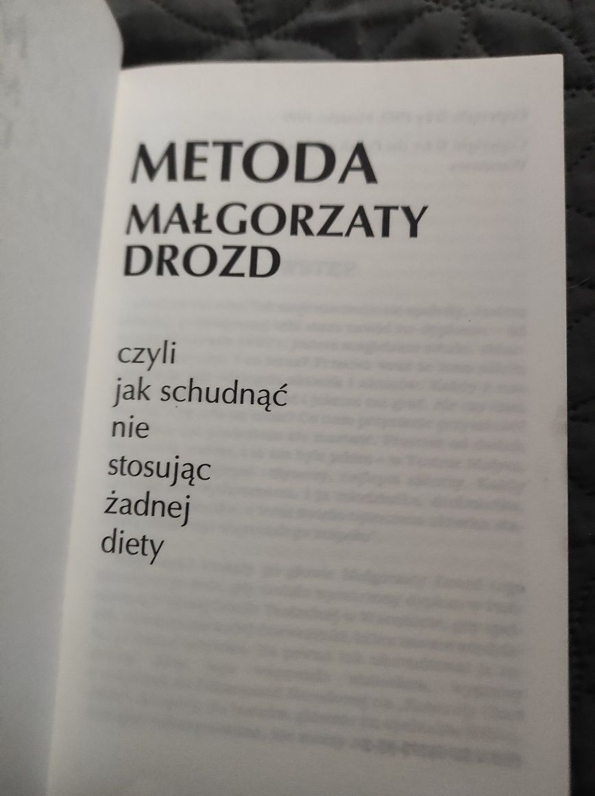 Książka Metoda Małgorzaty Drozd, czyli jal schudnąć nie stosując żadne