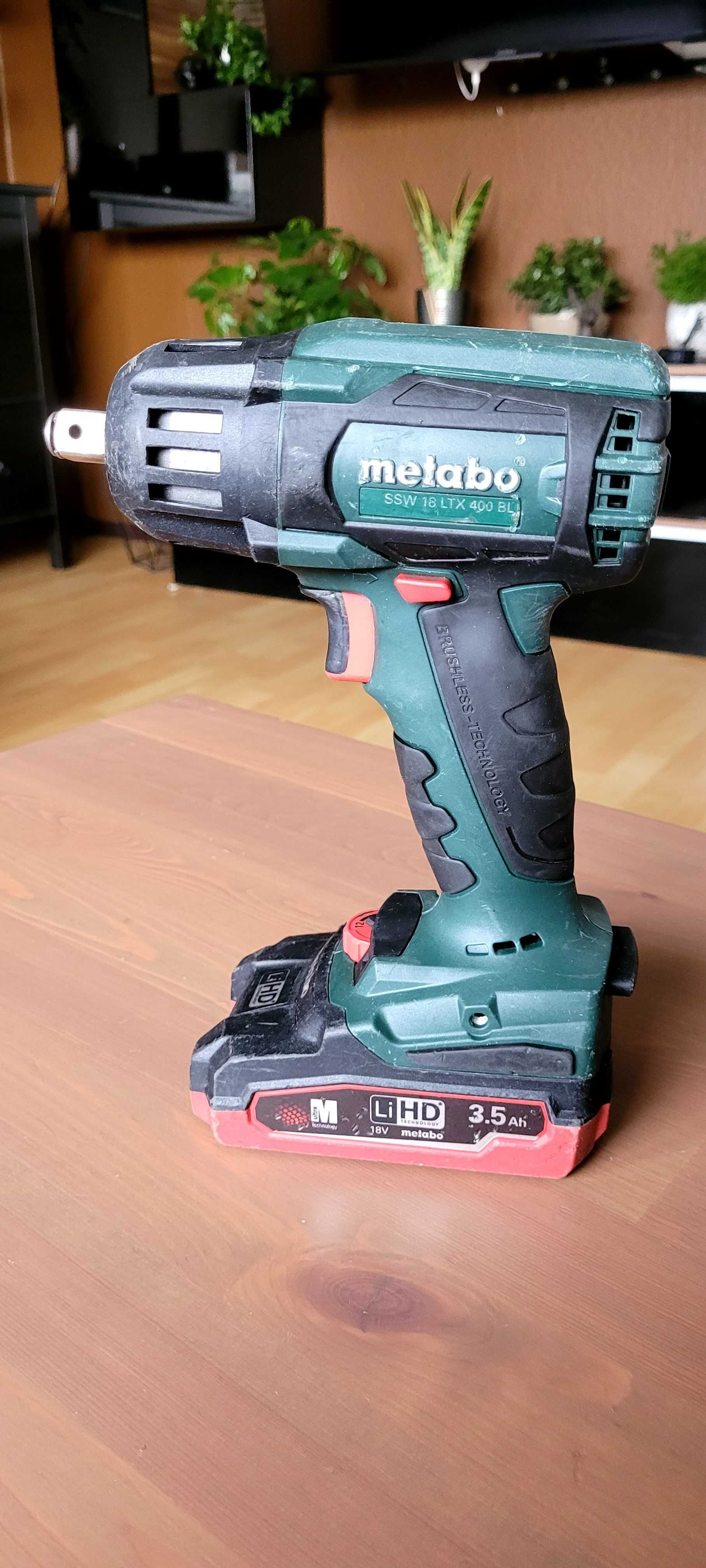 METABO SSW 18 LTX 400 BL zakrętarka udarowa   + 3 AKKU + ładowarka