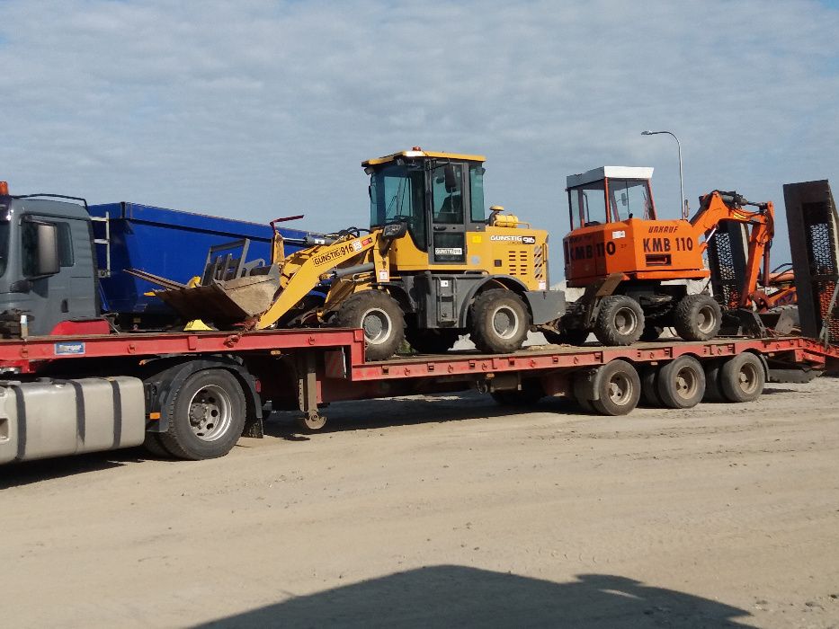 Wynajem Naczepy Niskopodwoziowej 24 H -Transport Ciągników Samochodów