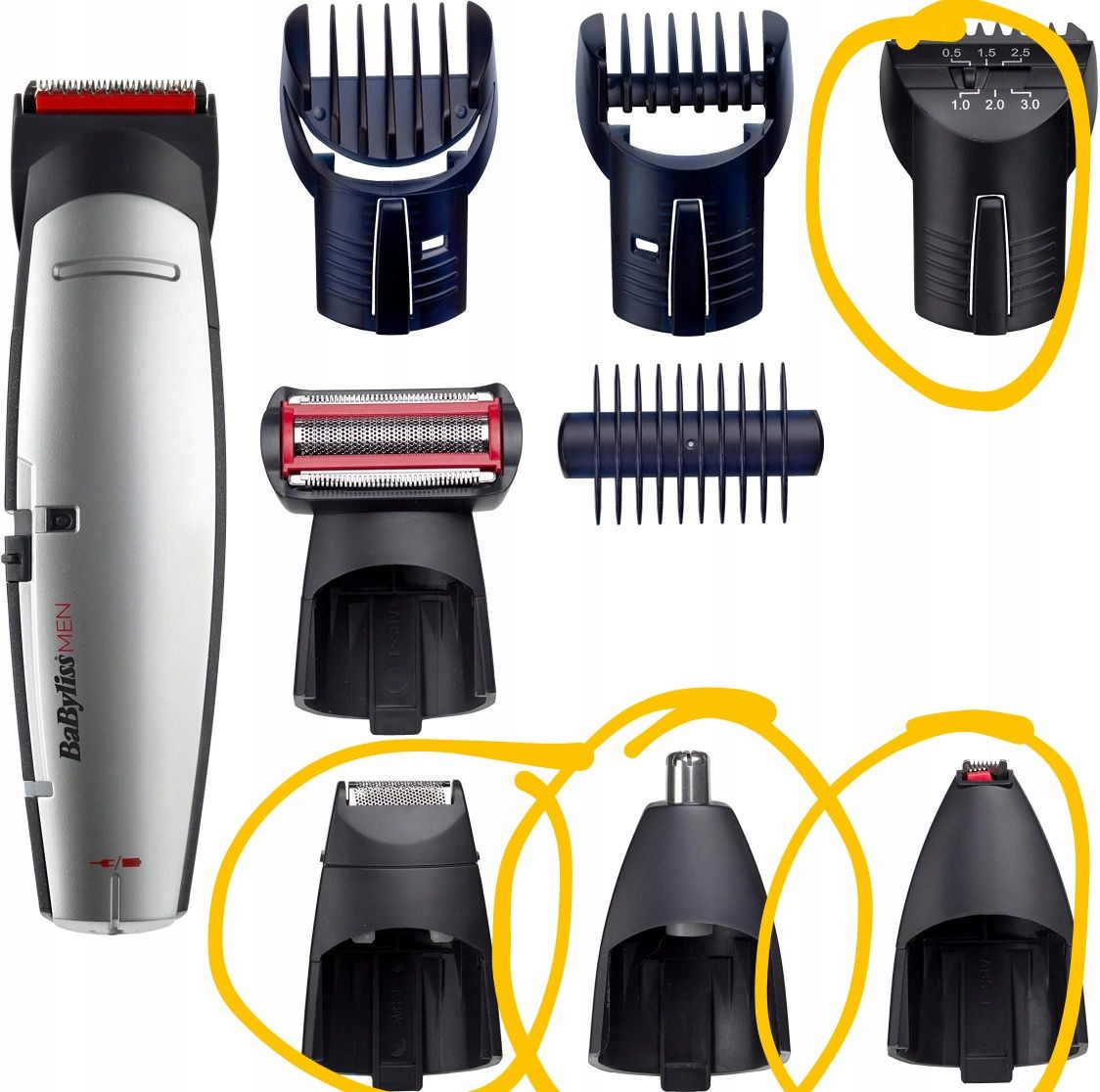 4 nasadki do trymer BaByliss X-10 E837E