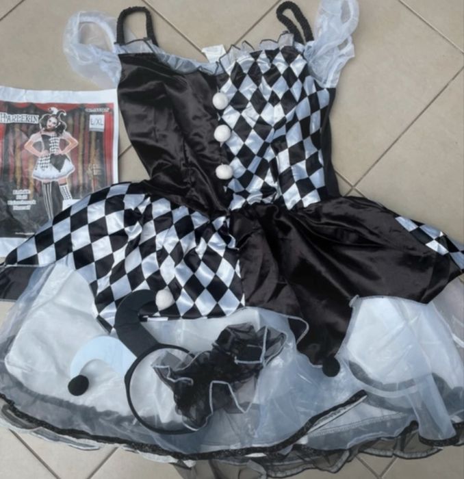 Kostium stroj roz.L/XL Colombina Arlekin Cyrkowka halloween