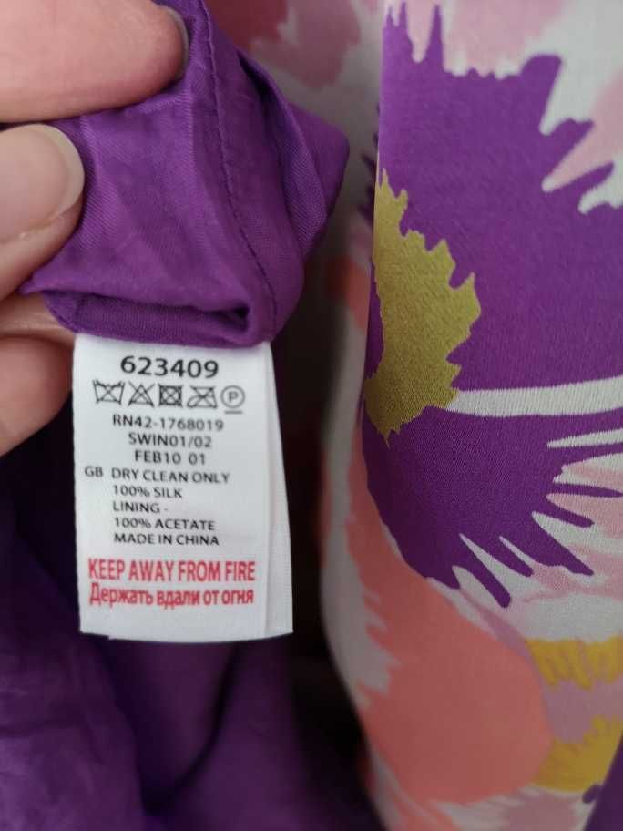 jedwabna sukienka Monsoon 40 M/L jedwab silk