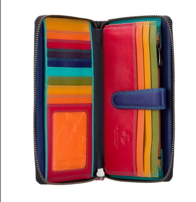 Гаманець жіночий шкіряний Visconti Iris Чорний/Мультиколор