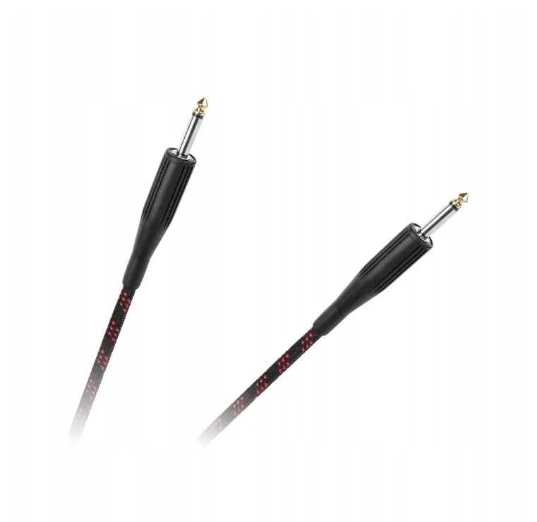KABEL GITAROWY 5M JACK 6,3MM WTYK - WTYK HQ bawełniany oplot