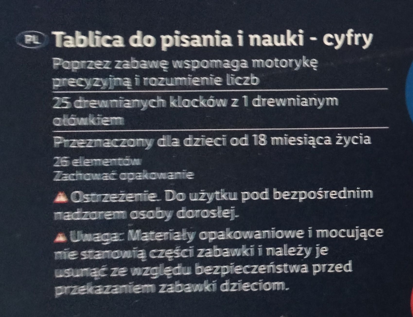 Tablica do pisania i nauki cyfry Montessori, z drewna Playtive