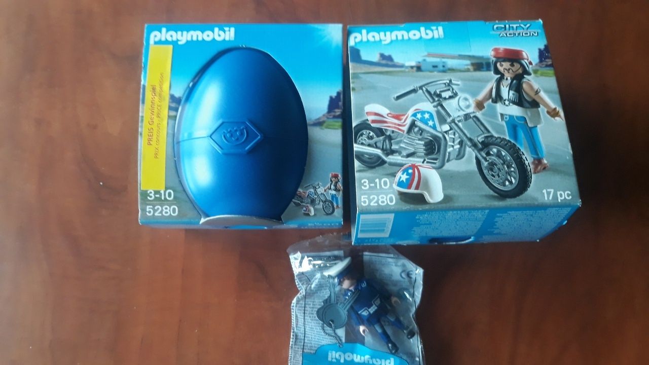 Playmobil 5280 Motocyklista Harley Jajko Wielkanocne prezent
