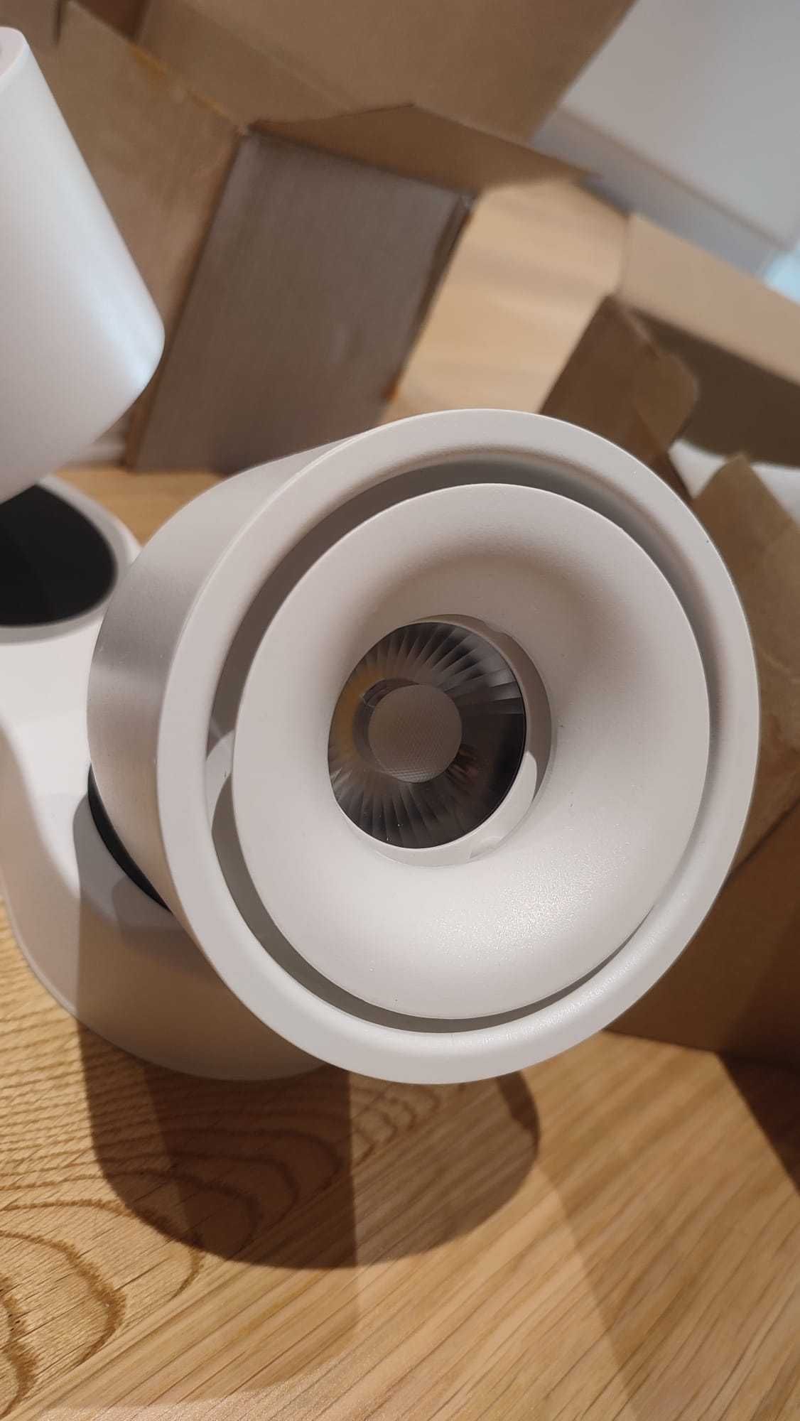 Lampy natynkowe sufitowe białe (downlight) 2x12W - dwie sztuki