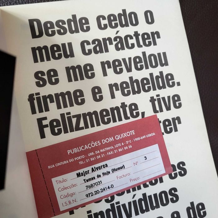 Livro Major Alverca de Manuel João Ramos e Rui Zink