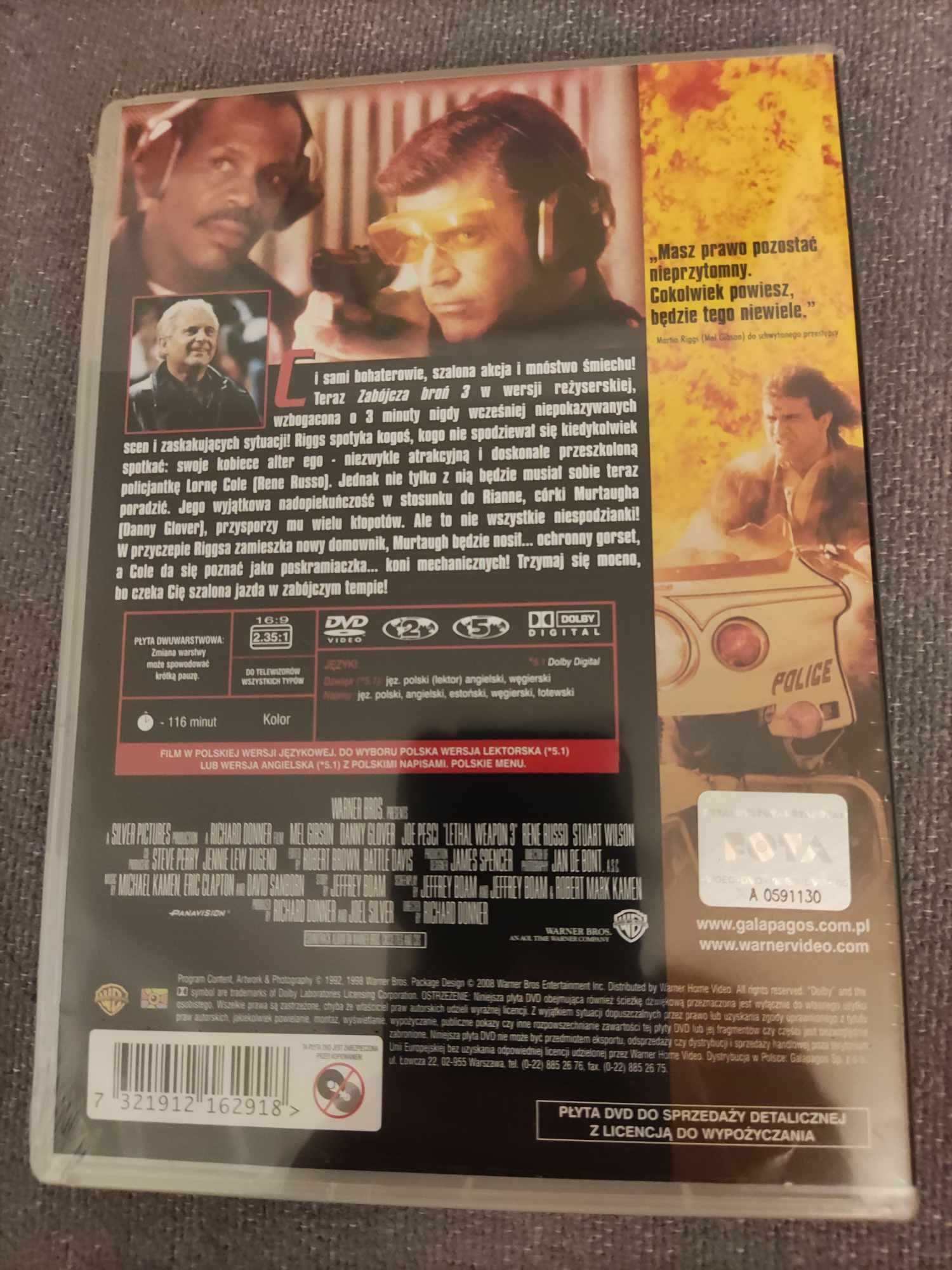 Kolekcja płyt DVD Zabójcza broń 1-4 pakiet 4 części lektor polski PL