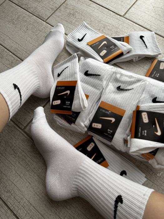 •	Хіт! Білі жіночі шкарпетки 100% бавовна — супер якість