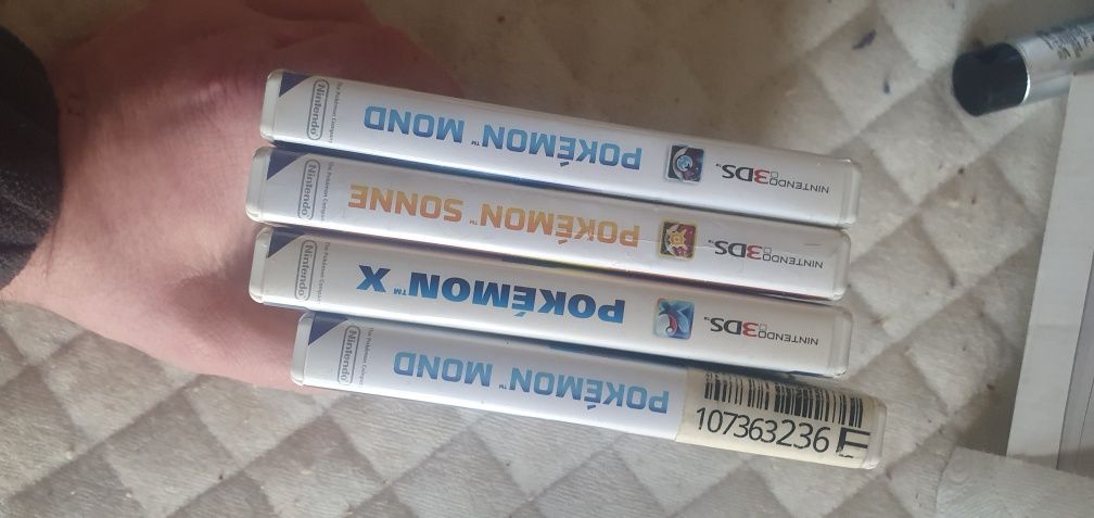 Gry pokemon 2x mond 2 x sonne 1x X nintendo 3ds