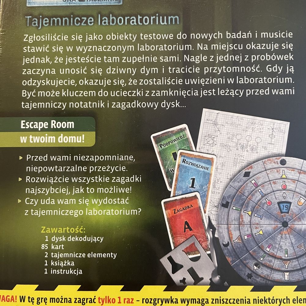 Nowa gra tajemnic exit, tajemnicze laboratorium