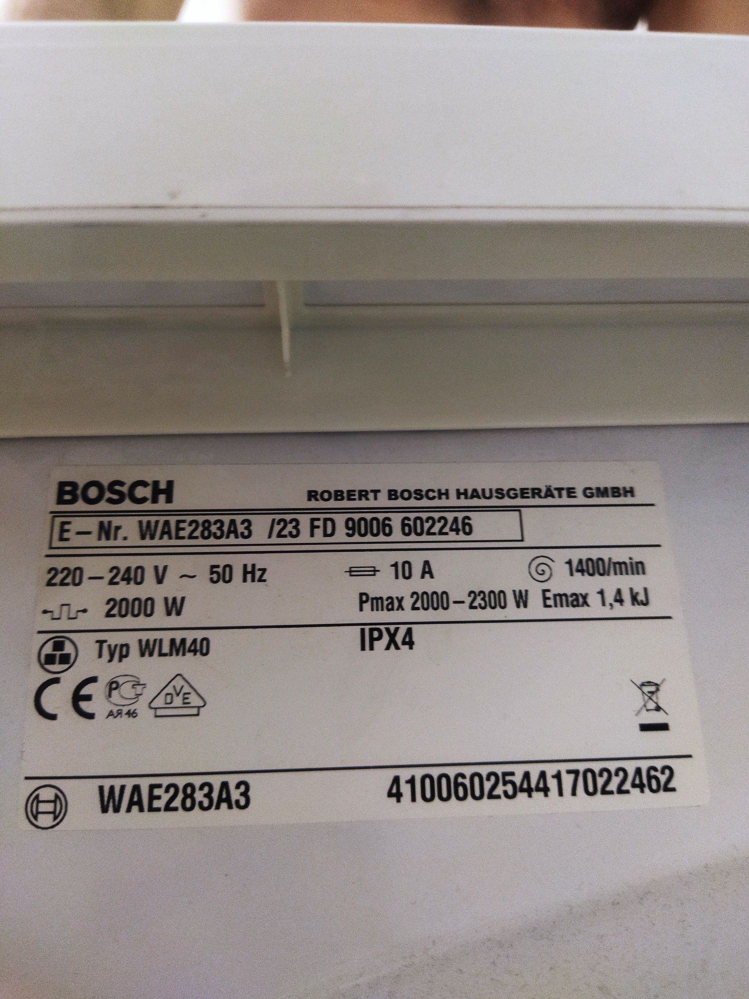 Пральна машина BOSCH MAXX6 WAE283A3