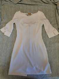 Біла сукня з блискавкою