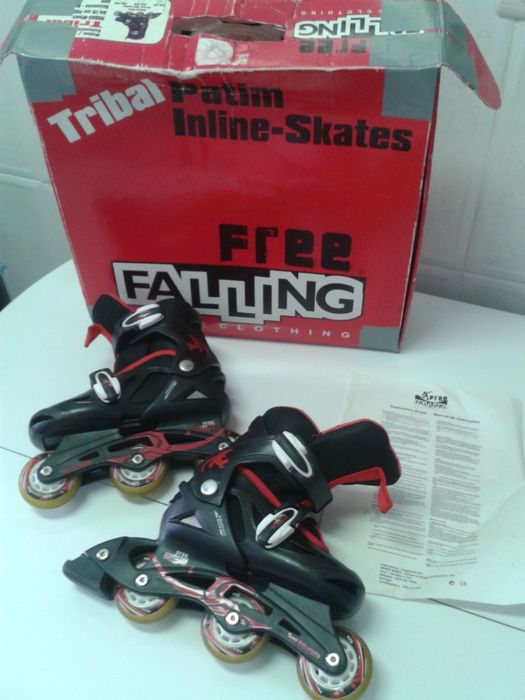 PATINS em linha marca Free Falling p/ criança +BRINDES