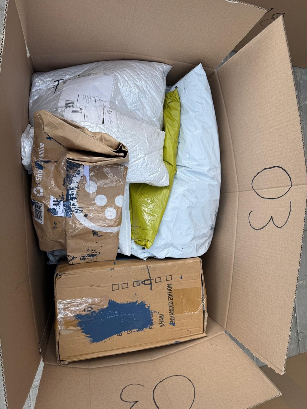 15 paczek w kartonie ! Nieodebrane paczki DHL Mysterybox