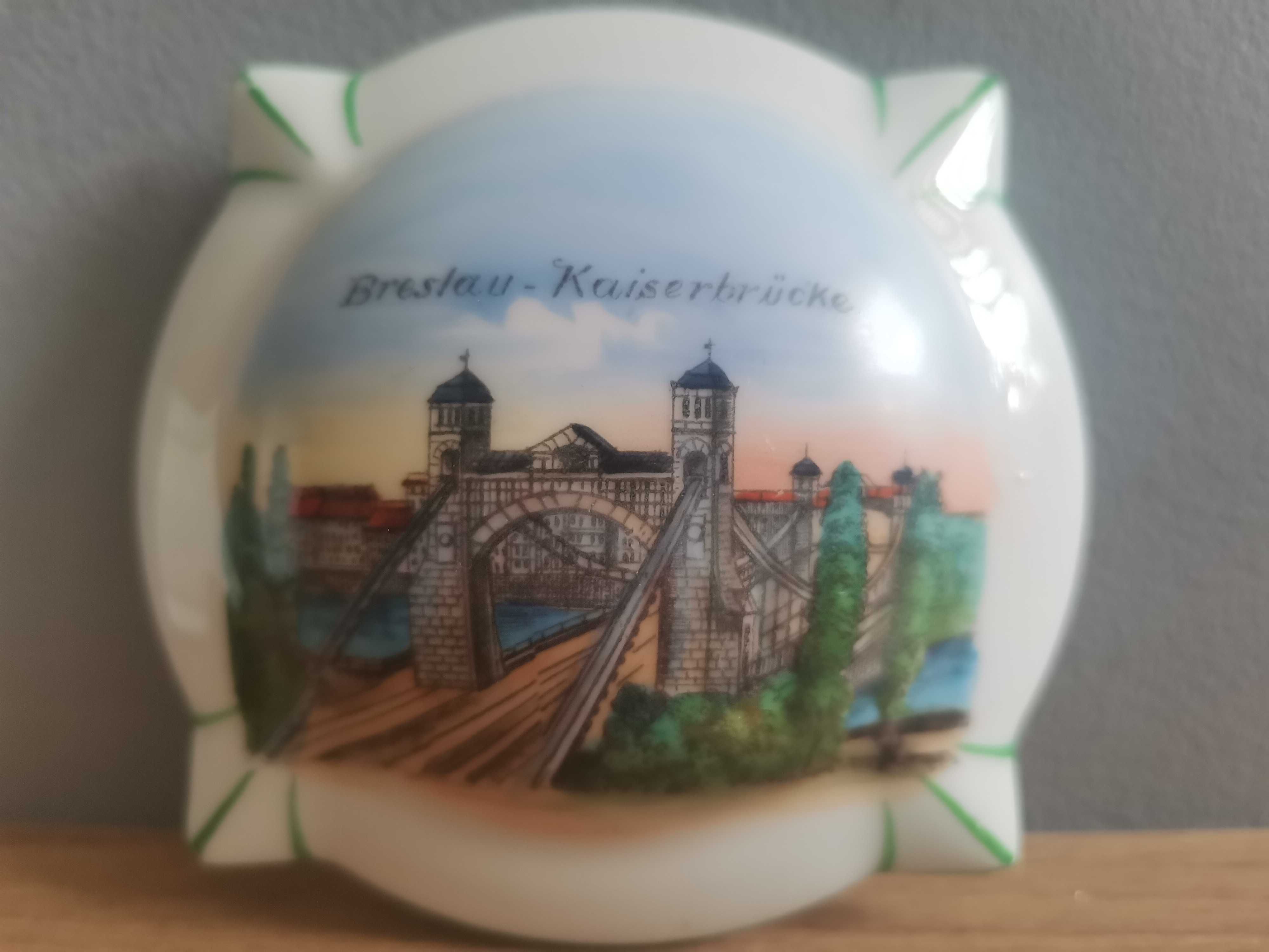 Przedwojenne puzderko Breslau Kaiserbrücke most Grunwaldzki Wrocław