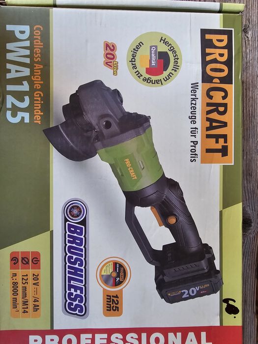 Акумуляторна болгарка PRO-CRAFT PWA125