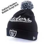 Шапка Oakland Raiders Bobble Script Knit (new era raiders nfl)