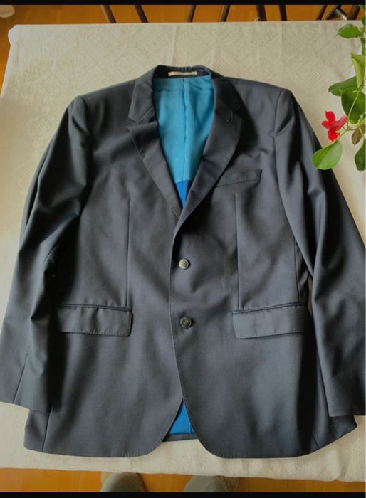 elegancki, granatowy garnitur Tommy Hilfiger rozm 52, idelany na ślub