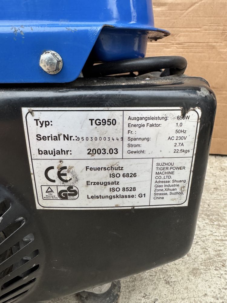 Agregat prądotwórczy Tiger TG950
