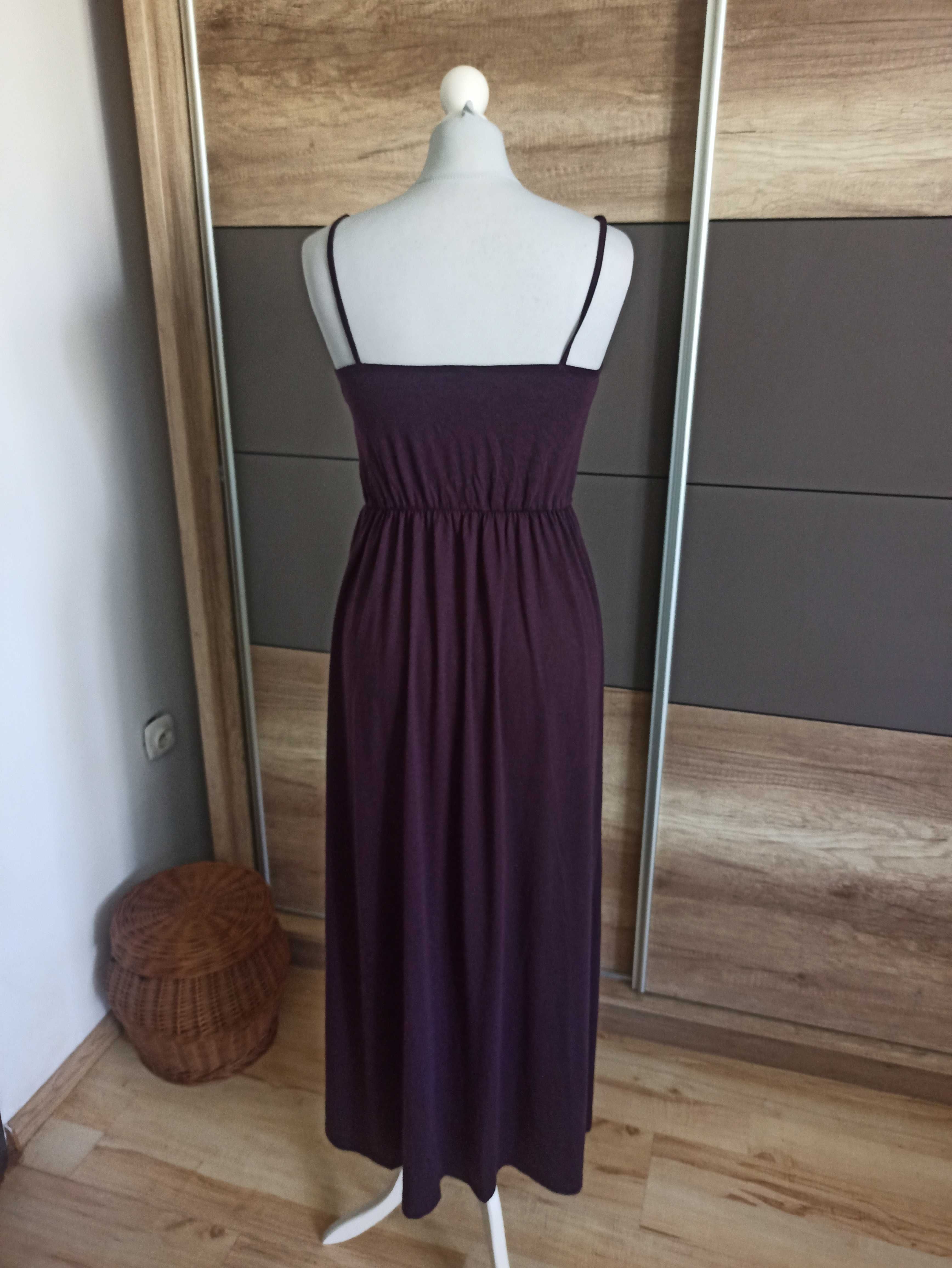 Fioletowa sukienka dresowe r. 34