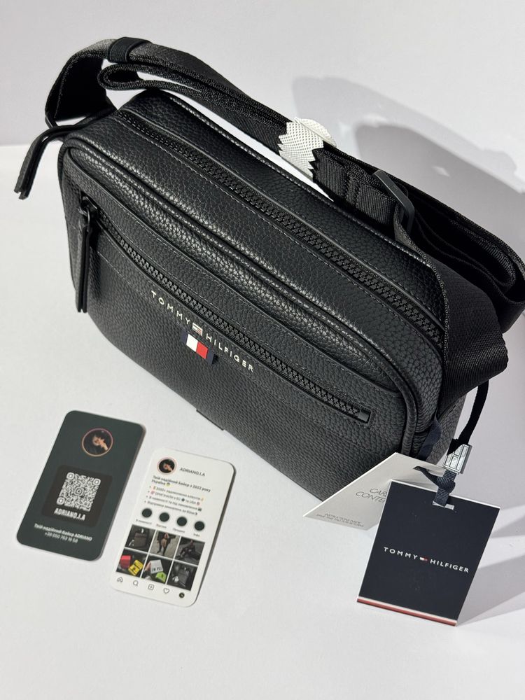 100% ОРИГИНАЛ Tommy Hilfiger crossbody мужская черная сумка В НАЛИЧИИ
