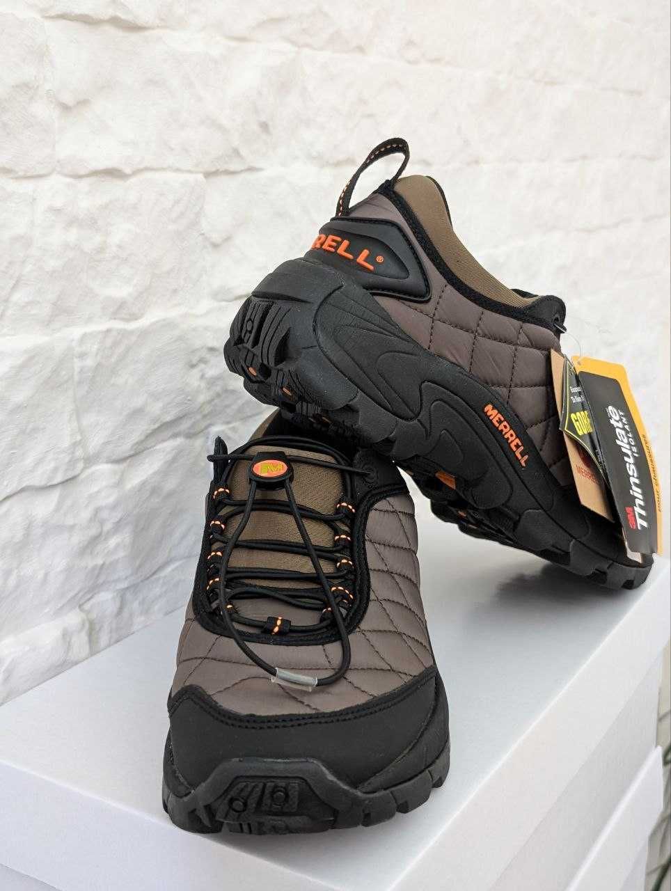 Зимові Чоловічі Кросівки Merrell Moc Brown Haki (Флис) 43-46