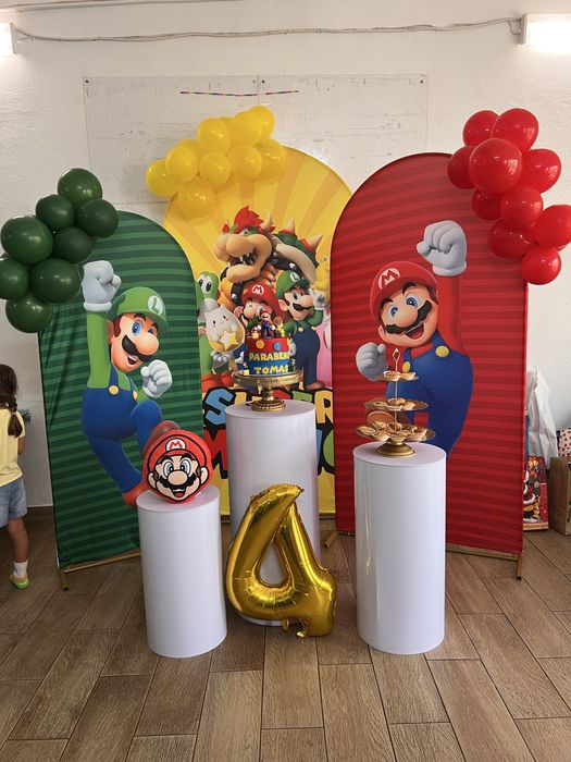 Decoração Aniversário Super Mário - aluguer