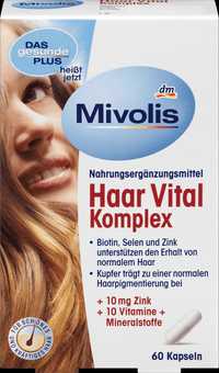 Вітаміни для волосся Mivolis Haar Vital Komlplex 60 капсул