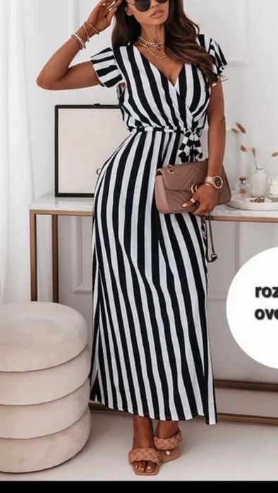 śliczna letnia długa sukienka s/m