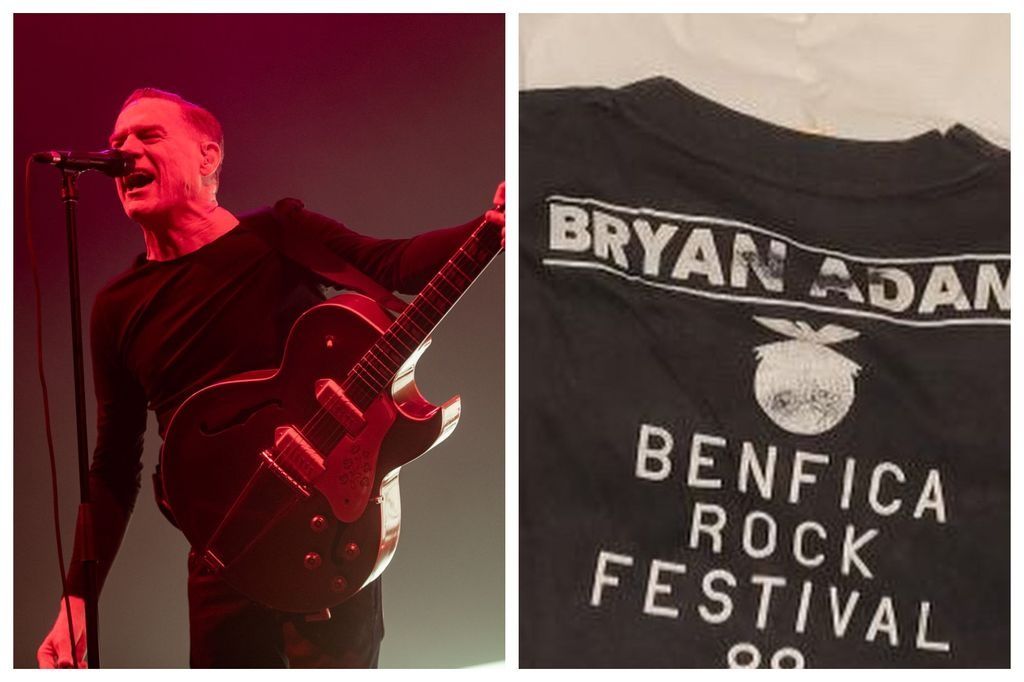 T'shirt rock Bryan Adams 1º concerto em Portugal-European Tour 1988