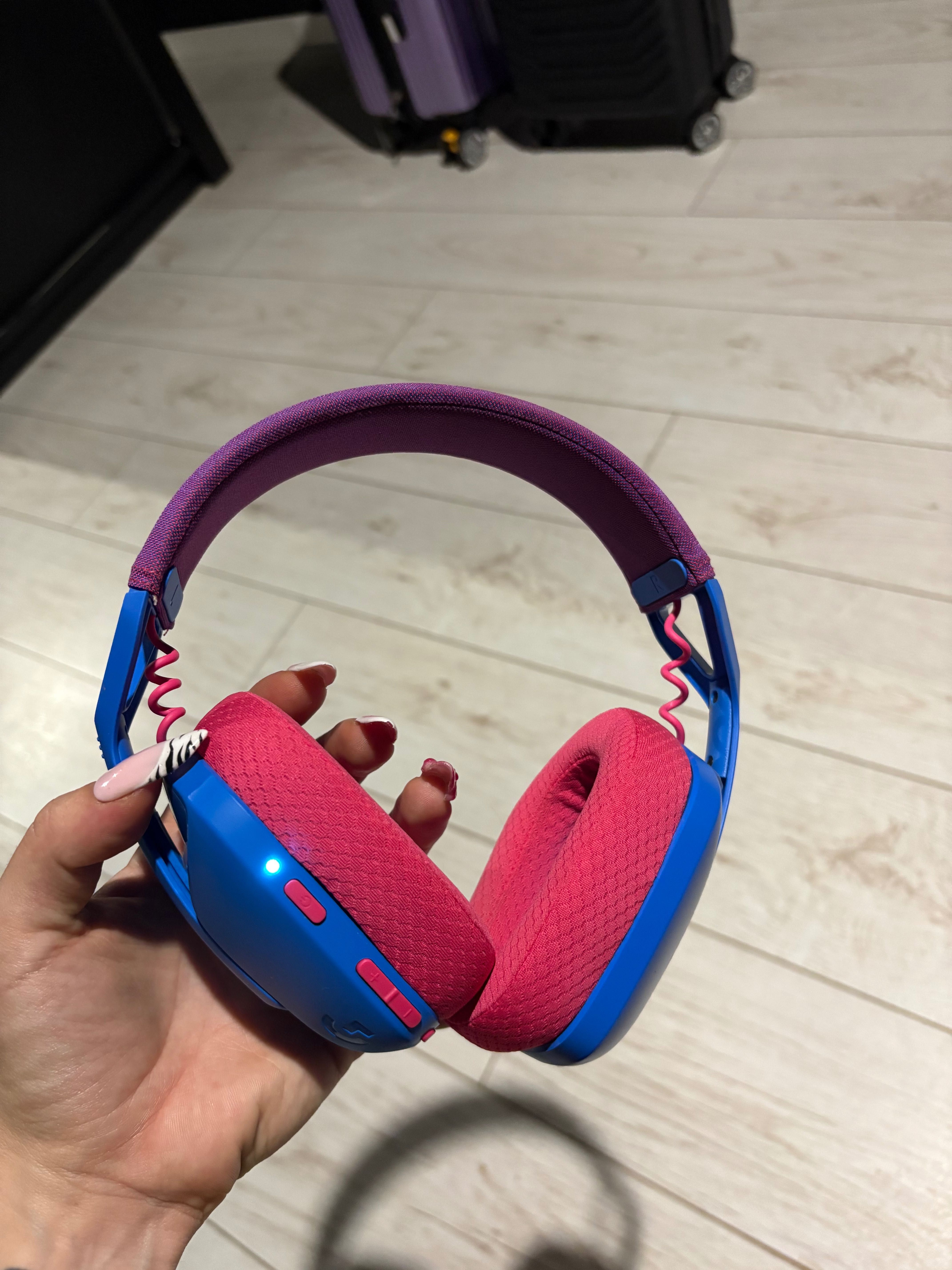 Słuchawki gamingowe logitech g435 niebieskie bezprzewodowe