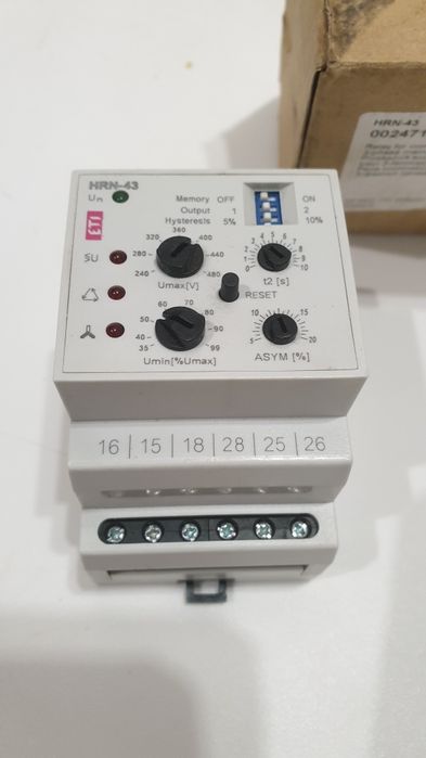 Реле контроля фаз ETI 002471405 HRN-43 230V (3F 2x16A AC1)