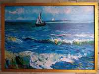 Obraz na płótnie -Widok morza w Saintes-Maries,Vincent van Gogh, 50x70