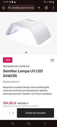 Lampa Semilac UV LED 24W/36