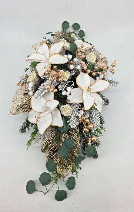 Wiązanka świąteczna na grób, kompozycja na cmentarz, Boże Narodzenie