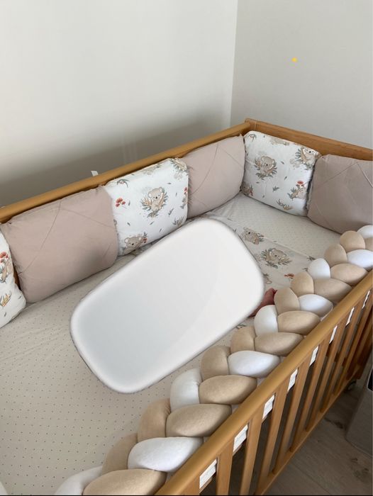 Подушки-бортики (8 шт.), бортик - коса, пласка подушка від msonya