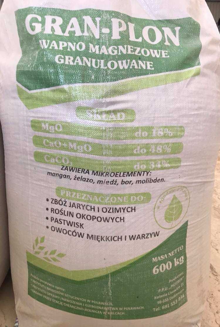 Wapniak wapno granulowane Kredowe nawozowe i magnezowe od PRODUCENTA!!