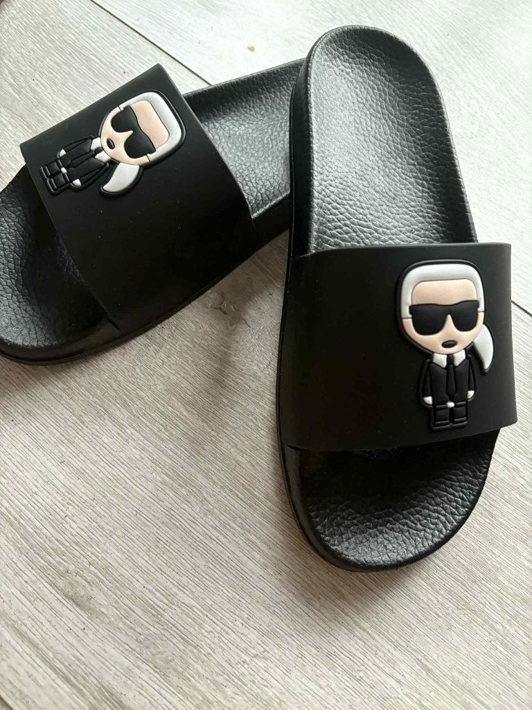 Klapki Karl czarne r 39  nowe