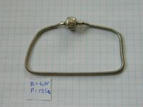 Срібний браслет Пандора. Вага 6.8г.